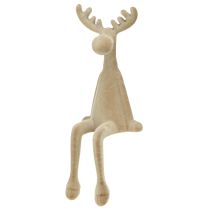 Product Sitting Moose Shelf Sitter Christmas Light Brown 31cm 3pcs