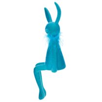 Product Easter décor Blue Bunny as a shelf sitter Ideal as charming spring decoration 27cm 2 pieces
