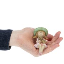 Product Shelf sitter Smiling girl with dog Ø4.5cm H9.5cm