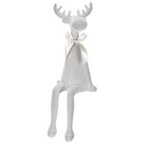 Product Reindeer Christmas Figure with Long Legs, Grey, 54cm, Flocked, Indoor Edge Decoration