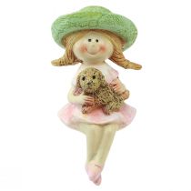 Product Edge stool smiling girl with dog Ø4.5cm H9.5cm