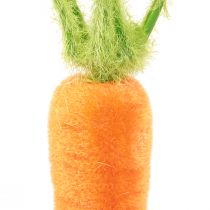 Product Carrot Decoration Carrots Flocked Orange Green H23cm 8 Pcs