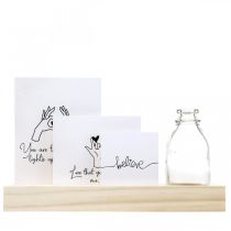 Product Card holder wood Photo holder wood mini vase 25×7.5×12cm