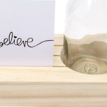 Product Card holder wood Photo holder wood mini vase 25×7.5×12cm
