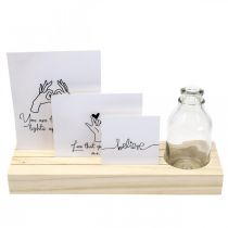 Product Card holder wood Photo holder wood mini vase 25×7.5×12cm