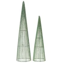 Product Green Metal Floral Cones Set – 47 cm and 62 cm