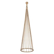 Christmas tree metal decoration gold cones H62/83cm set of 2