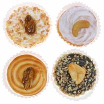 Nut tarts artificially sorted 5cm 4pcs