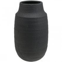 Ceramic Vase Black Flower Vase Decorative Vases Ø17cm H34cm