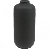 Product Ceramic Vase Black Decorative Vases Rustic Ø15.5cm H34cm