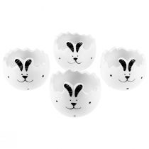 Product Ceramic Easter eggs decoration flower pot Easter with Easter bunny 7.5cm 4pcs