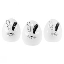 Product Ceramic Easter eggs decoration with Easter bunny decoration 12cm 3pcs