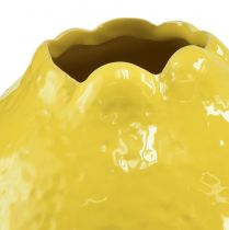 Product Ceramic Vase Yellow Lemon Decoration Mediterranean Ø12cm H14,5cm