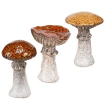 Product Ceramic mushrooms ceramic decoration mushrooms orange yellow brown 8cm 3 pcs