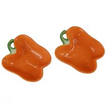 Product Ceramic bowl decorative bowl pepper orange 11.5x10x4cm 2pcs