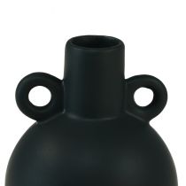 Product Ceramic vase mini vase black handle ceramic Ø8.5cm H12cm