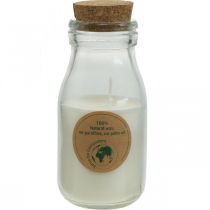 Candle in a glass soy wax lantern Soy candle white H12cm