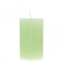 Product Pillar candles dyed lime green​​​​​​​ 60×100mm 4 pcs