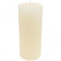 Pillar candles colored cream white 85×200mm 2pcs