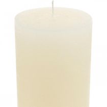 Product Pillar candles colored cream white 85×200mm 2pcs