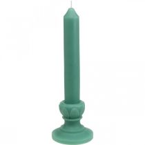 Product Deco candle retro candle wax table decoration green 25cm