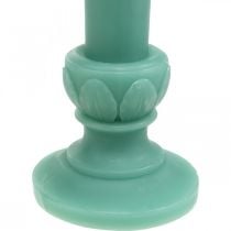 Deco candle retro candle wax table decoration green 25cm