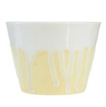 Product Citronella candle in pot ceramic yellow cream Ø8,5cm