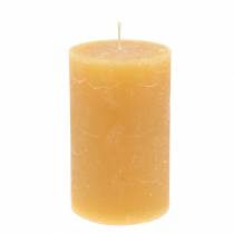 Product Solid colored candles honey 85×150mm 2pcs