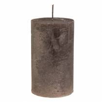 Product Solid coloured candles copper metallic 85×150mm 2pcs