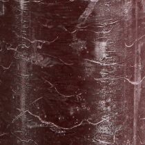 Product Luxury Burgundy Pillar Candles, Set of 2, Solid Color, 85x200mm, for Romantic &amp; Decorative Use