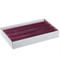 Product Candles dyed in Berry Taper candles 34x240mm 4 pcs