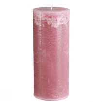 Product Candles in Pink Pillar Candles Old Pink 85×200mm 2 Pcs