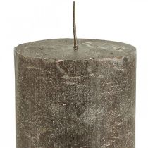 Product Pillar Candles Solid Colored Candles Copper 70x100mm 4 Pcs