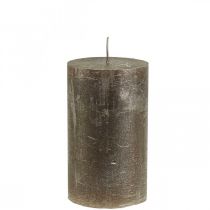 Product Pillar Candles Solid Colored Candles Copper 70x120mm 4 Pcs