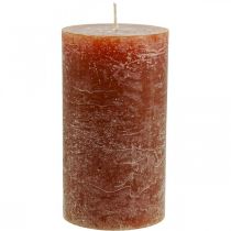 Product Solid colored candles brown pillar candles 85×150mm 2pcs