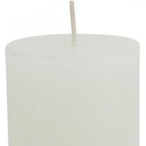 Product Pillar candles Rustic colored candles white 60/110mm 4pcs