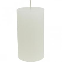 Product Pillar candles Rustic colored candles white 60/110mm 4pcs