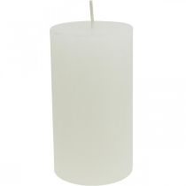 Product Pillar Candles Rustic Solid Colored Candles White 60/110mm 4 Pcs