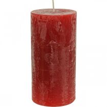 Product Colored candles Red Rustic self-extinguishing 70×140mm 4pcs