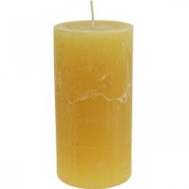 Product Pillar Candles Rustic Solid Colored Candles Yellow 70/140mm 4 Pcs