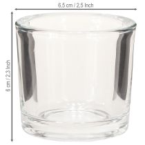 Product Candle Glass Pot Mini Glass Bucket Clear Ø6.5cm H6cm 6pcs