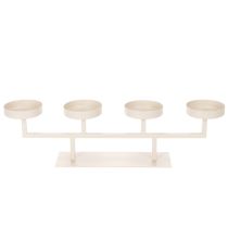 Product Candle Holder with Four Candle Plates, 47cm, Taupe Metal