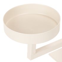 Product Candle Holder with Four Candle Plates, 47cm, Taupe Metal