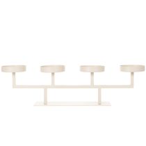 Product Candle Holder with Four Candle Plates, 47cm, Taupe Metal