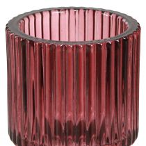 Product Candle holder glass candle holder in Berry H8cm 4 pcs