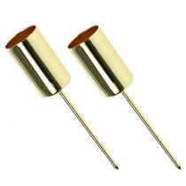 Product Candle holder gold for taper candles Ø2.2cm 4 pcs