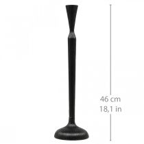 Product Candlestick Black Metal Candlestick Ø12cm H46cm