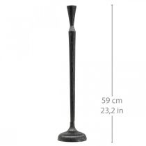 Product Candlestick Black Candlestick Metal Ø13cm H59cm