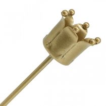 Product Candle holder crown golden, metal candle holder 4 pieces