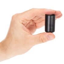 Product Round magnetic candle holder, matte black, for 25mm taper candles, 4 pieces